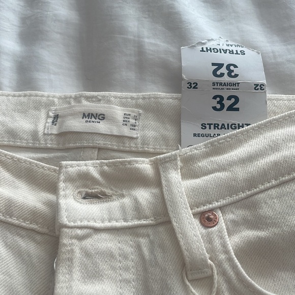 NWT Mango cream/off white jeans in size 23 - Picture 2 of 4